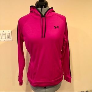 SOLD Under armour pink warm up hoodie pullover SM